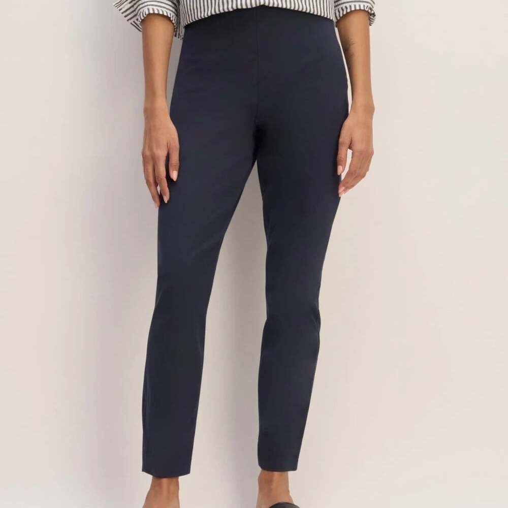 Everlane The Bi-Stretch Work Pant Navy Blue Side Zip Women’s Size 4